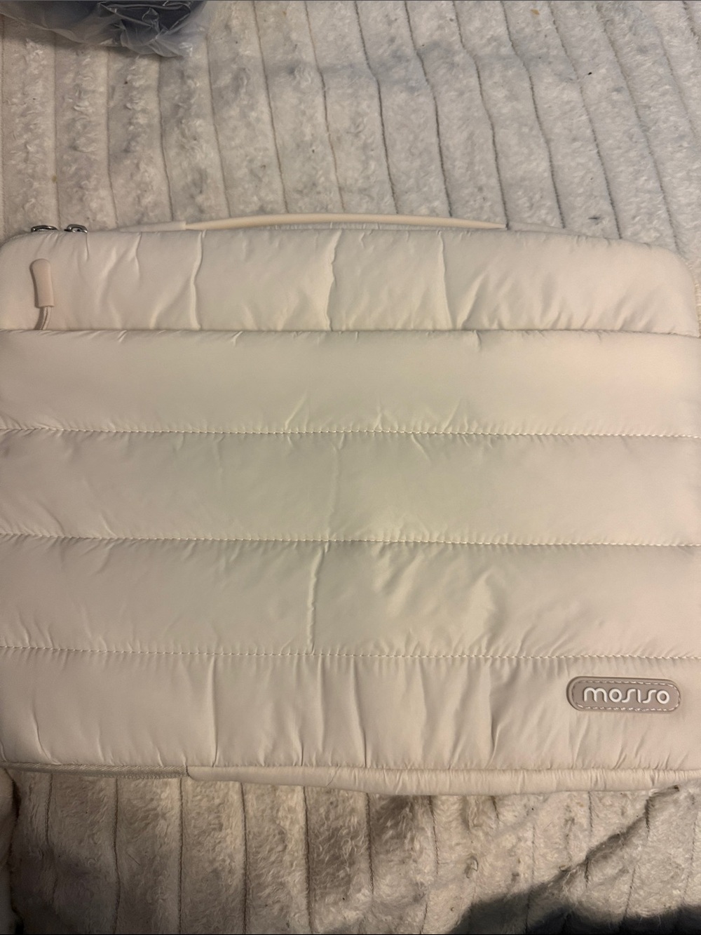 Mosiso Cream Quilted Tablet Sleeve – Padded Protective Case